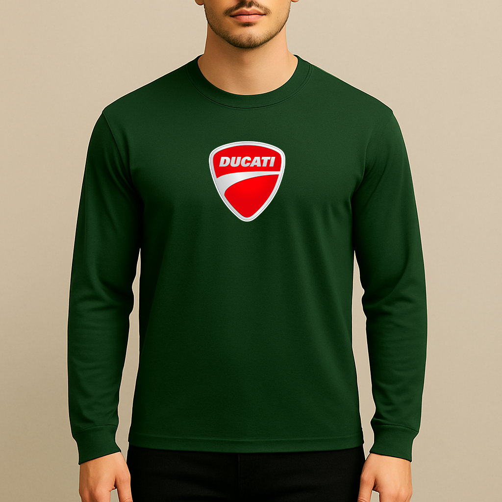 Men’s Ducati Motorcycle Long Sleeve T-Shirt